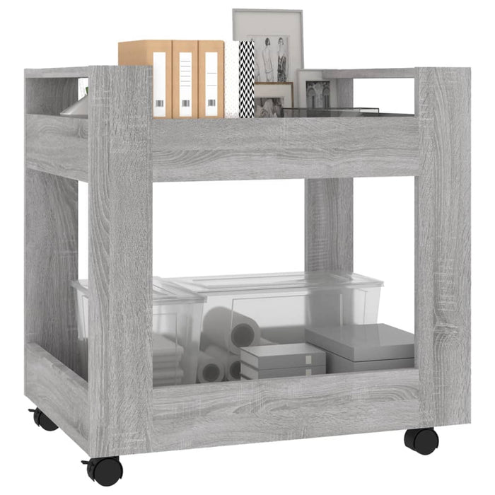 Carrello Scrivania Grigio Sonoma 60x45x60 cm Legno Multistrato cod mxl 37418