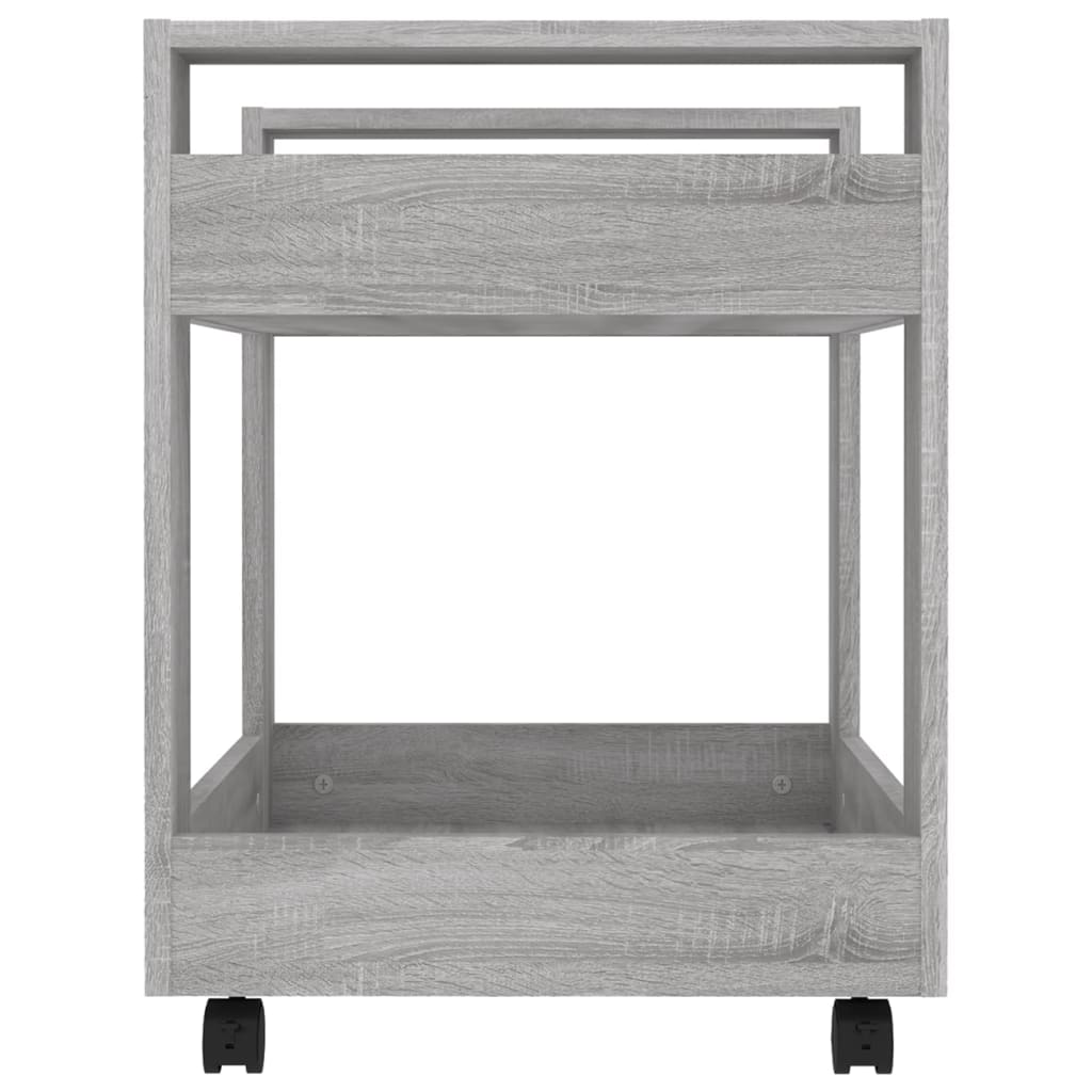 Carrello Scrivania Grigio Sonoma 60x45x60 cm Legno Multistrato cod mxl 37418