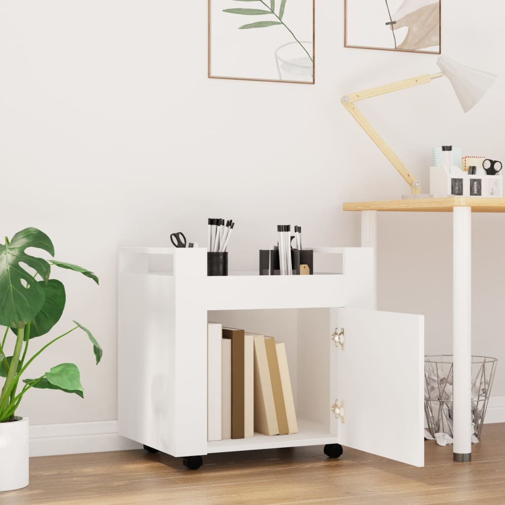 Carrello per Scrivania bianco 60x45x60 cm in Legno Multistrato cod mxl 39186