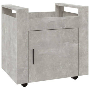 Carrello Scrivania Grigio cemento 60x45x60 cm Legno Multistrato