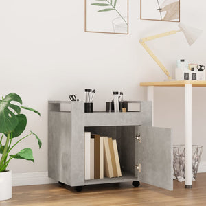 Carrello Scrivania Grigio cemento 60x45x60 cm Legno Multistrato