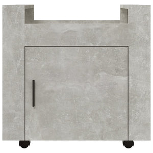 Carrello Scrivania Grigio cemento 60x45x60 cm Legno Multistrato