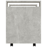 Carrello Scrivania Grigio cemento 60x45x60 cm Legno Multistrato