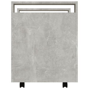 Carrello Scrivania Grigio cemento 60x45x60 cm Legno Multistrato