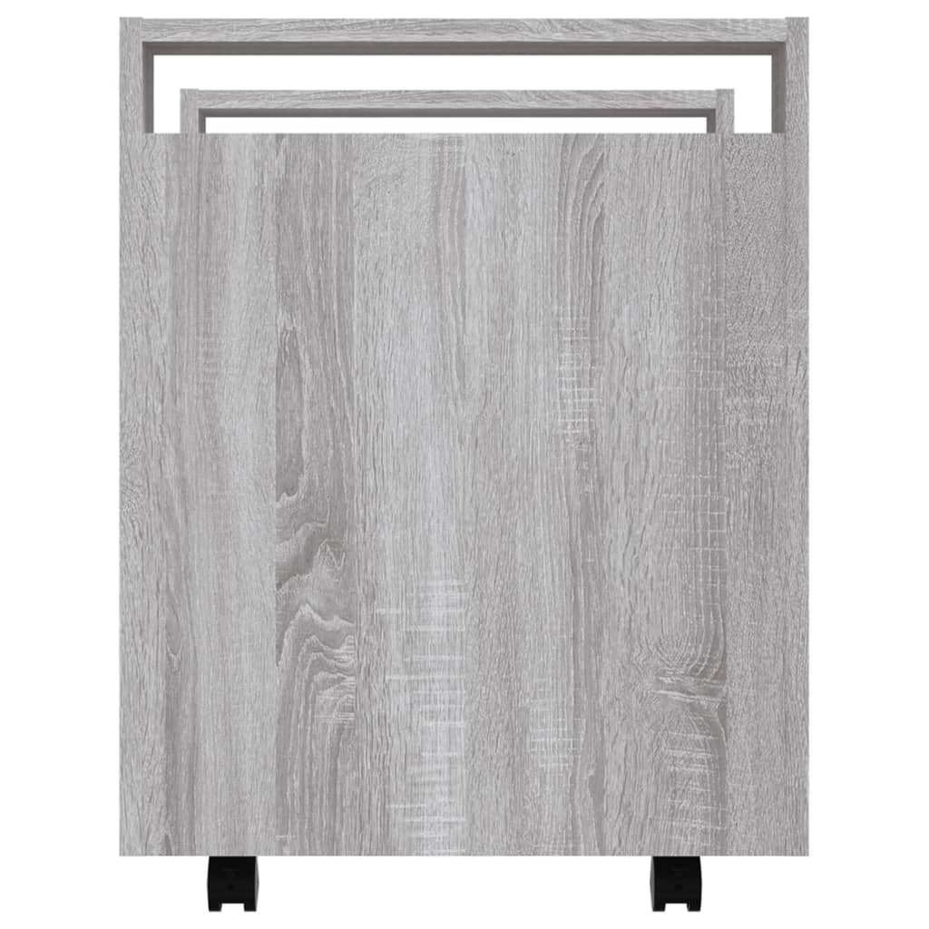 Carrello Scrivania Grigio Sonoma 60x45x60 cm Legno Multistrato