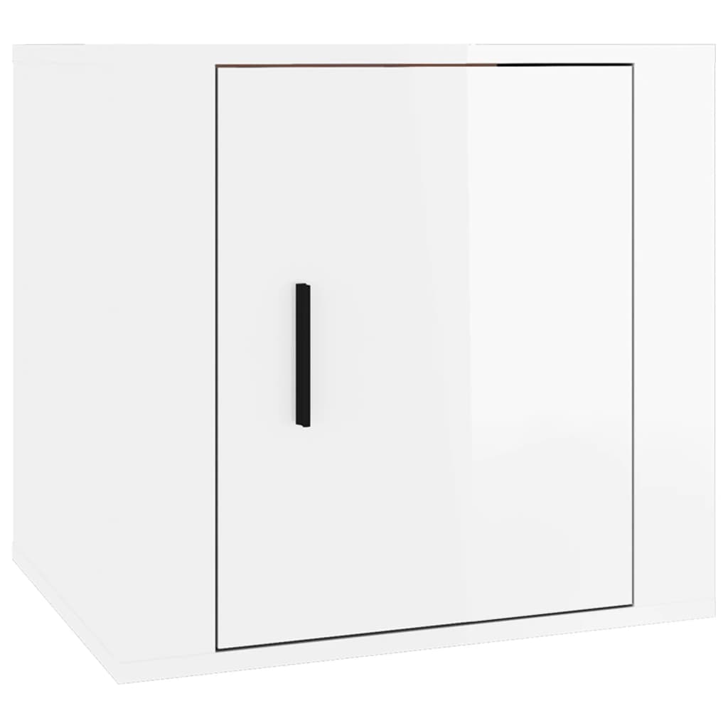 Comodini 2 pz in Bianco Lucido 50x39x47 cm