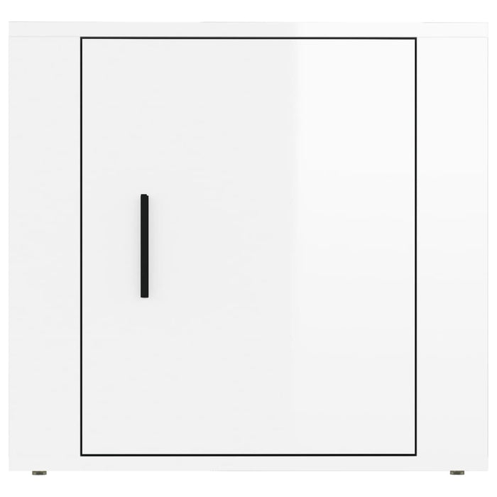 Comodini 2 pz in Bianco Lucido 50x39x47 cm