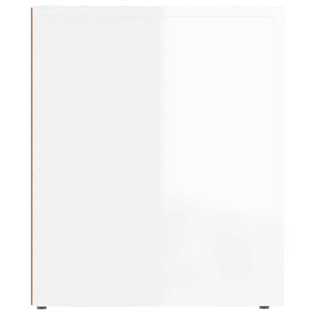 Comodini 2 pz in Bianco Lucido 50x39x47 cm