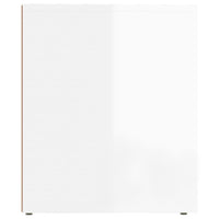 Comodini 2 pz in Bianco Lucido 50x39x47 cm