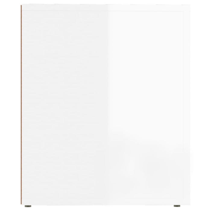 Comodini 2 pz in Bianco Lucido 50x39x47 cm