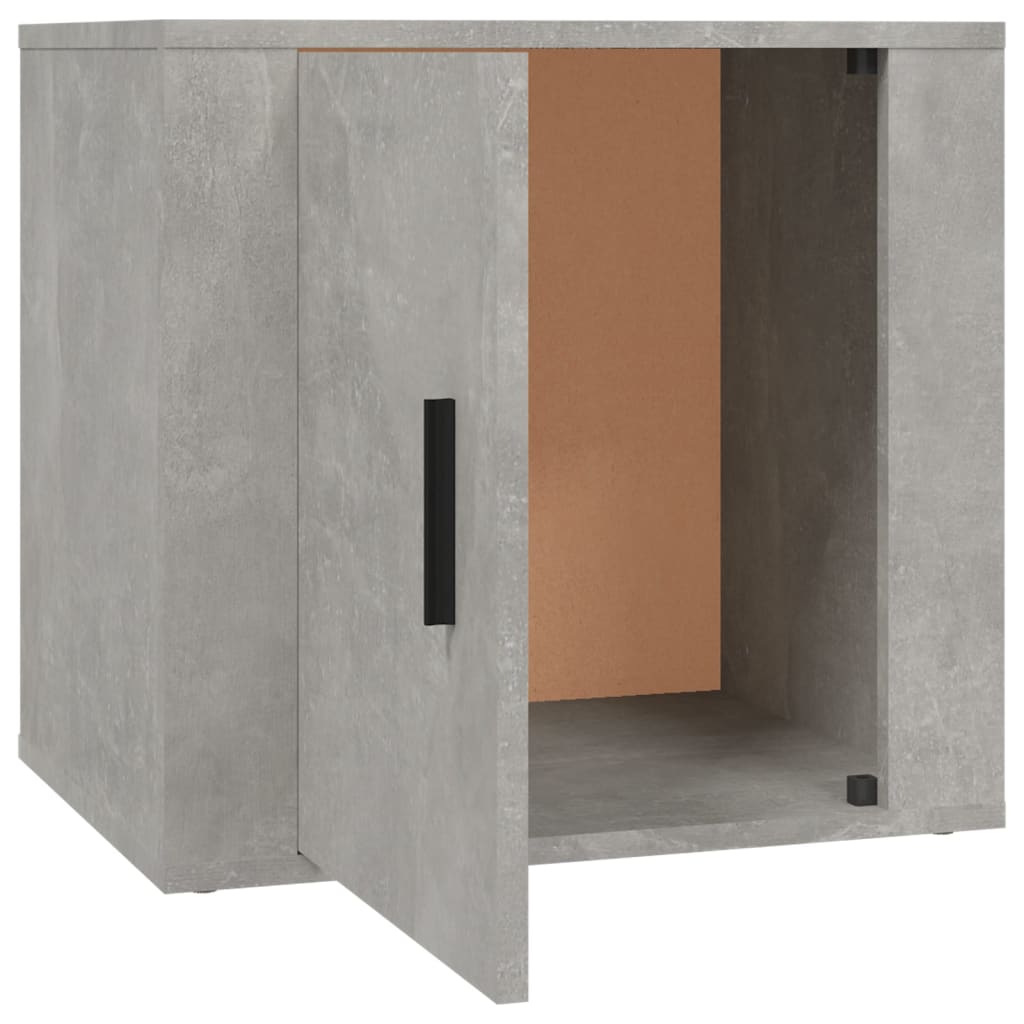 Comodini 2 pz Grigio Cemento 50x39x47 cm