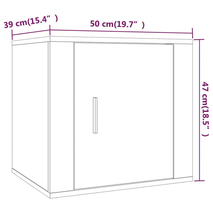 Comodino Grigio Sonoma 50x39x47 cm cod mxl 42875