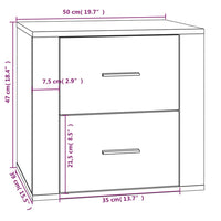 Comodino Nera 50x39x47 cm cod mxl 38263