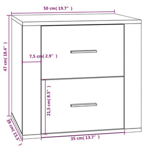 Comodino Nera 50x39x47 cm cod mxl 38263