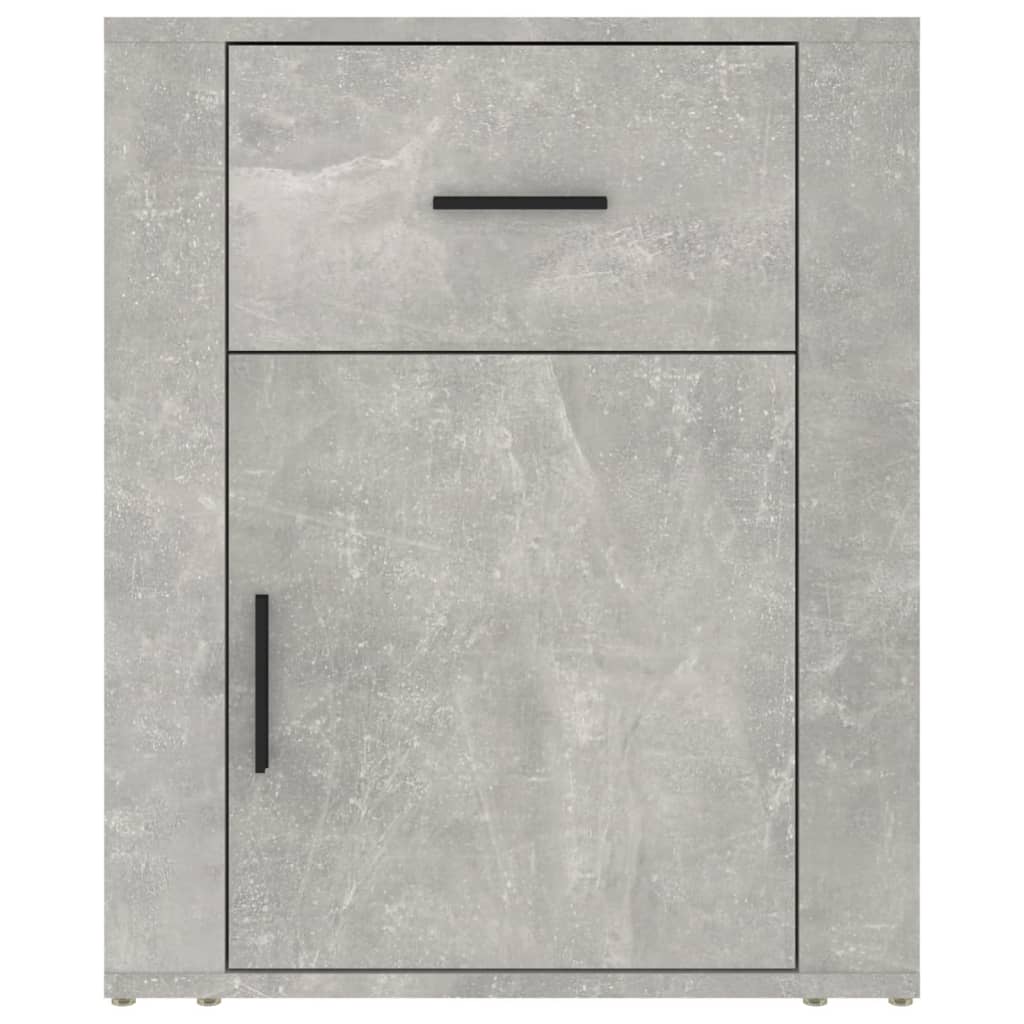 Comodino Grigio Cemento 50x36x60 cm in Legno Multistrato cod mxl 30082