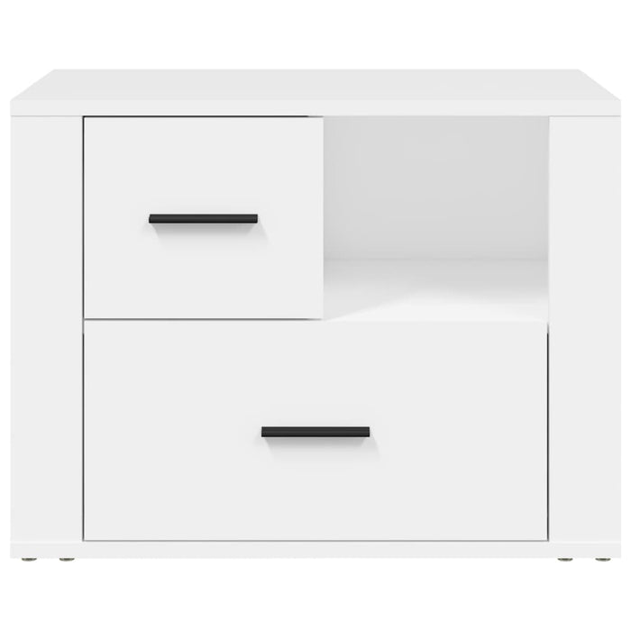 Comodino Bianco 60x36x45 cm in Legno Ingegnerizzato 816736