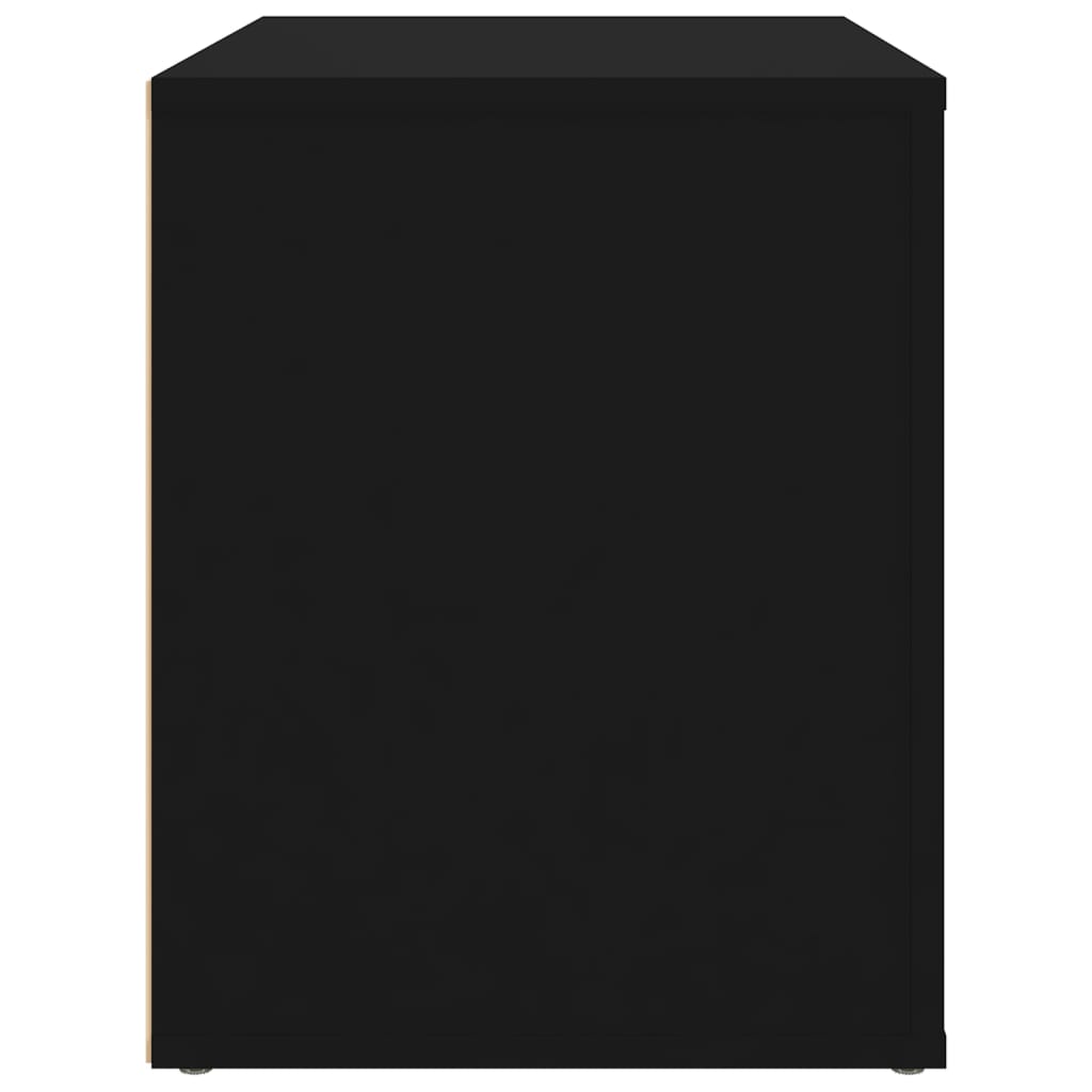 Comodino Nero 60x36x45 cm in Legno Multistrato 816737