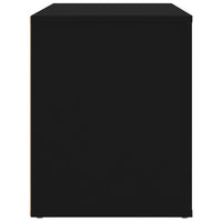 Comodino Nero 60x36x45 cm in Legno Multistrato 816737