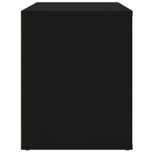 Comodino Nero 60x36x45 cm in Legno Multistrato 816737