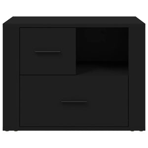 Comodino Nero 60x36x45 cm in Legno Multistrato 816737