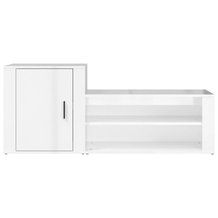 Scarpiera Bianco Lucido 130x35x54 cm in Legno Multistrato cod mxl 41409