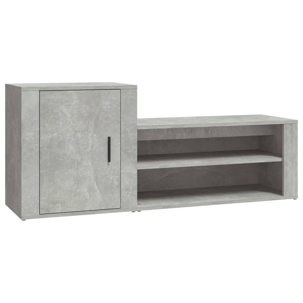 Scarpiera Grigio Cemento 130x35x54 cm in Legno Multistrato 816748