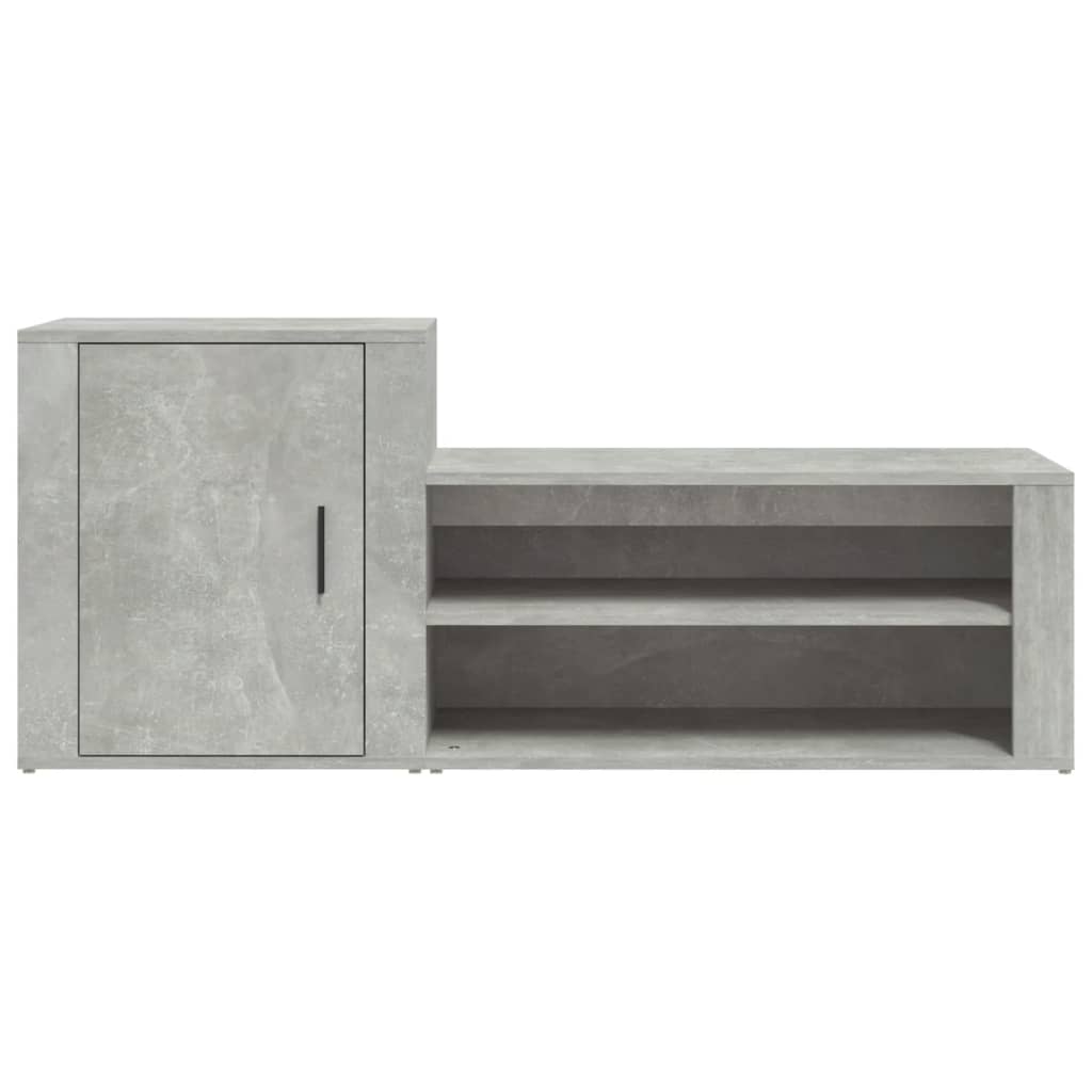 Scarpiera Grigio Cemento 130x35x54 cm in Legno Multistrato 816748