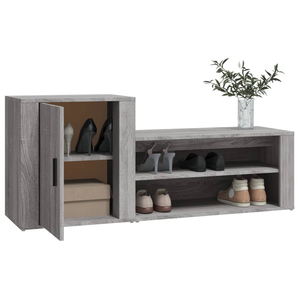 Scarpiera Grigio Sonoma 130x35x54 cm in Legno Multistrato 816750