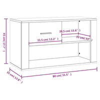 Scarpiera Bianca 80x35x45 cm in Legno Multistrato cod mxl 43559