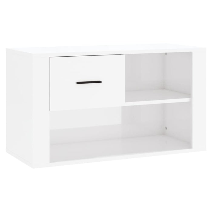 Scarpiera Bianco Lucido 80x35x45 cm in Legno Multistrato cod mxl 42032