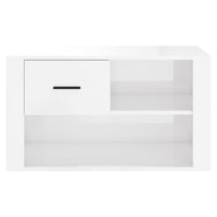 Scarpiera Bianco Lucido 80x35x45 cm in Legno Multistrato cod mxl 42032