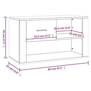 Scarpiera Bianco Lucido 80x35x45 cm in Legno Multistrato cod mxl 42032