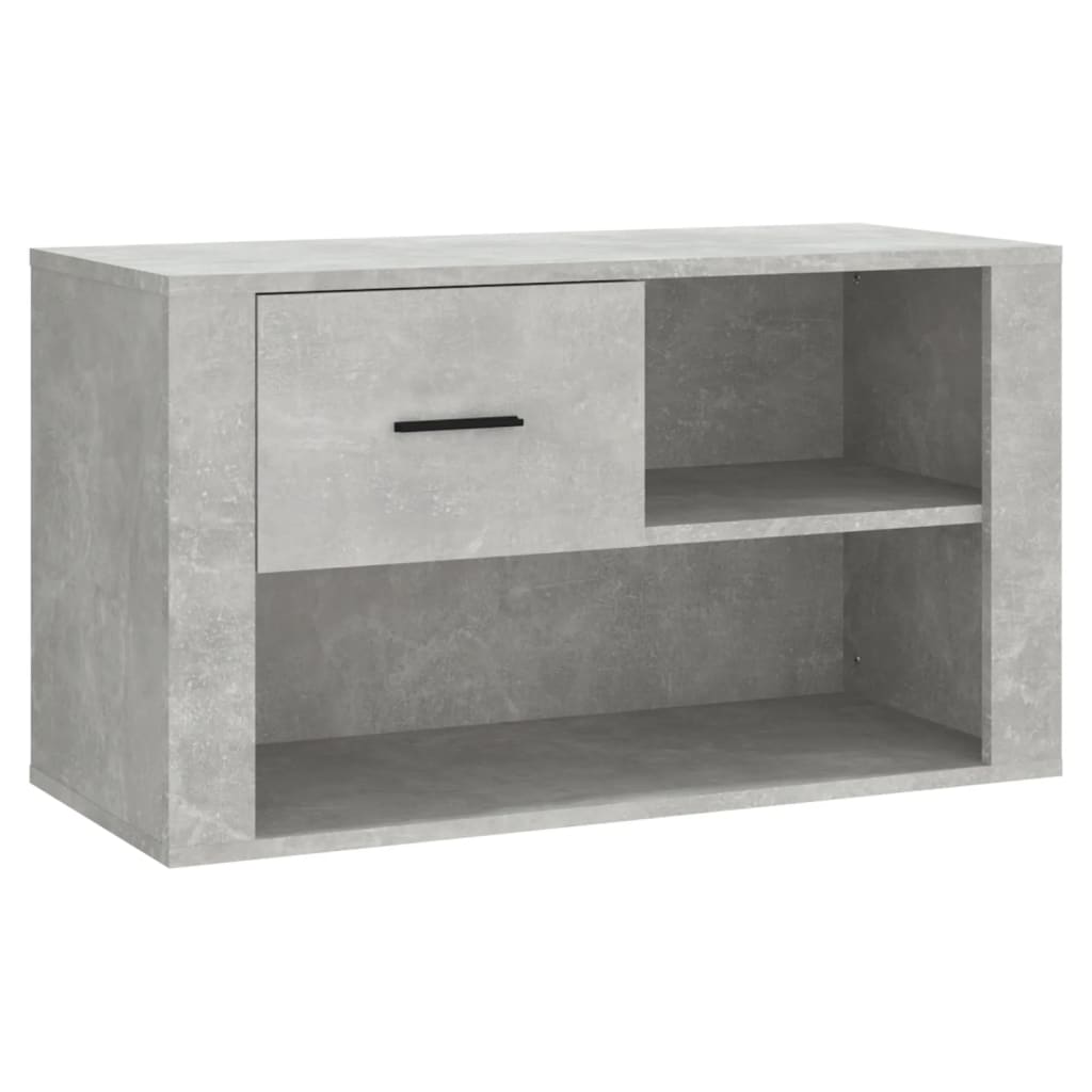 Scarpiera Grigio Cemento 80x35x45 cm in Legno Multistrato 816756