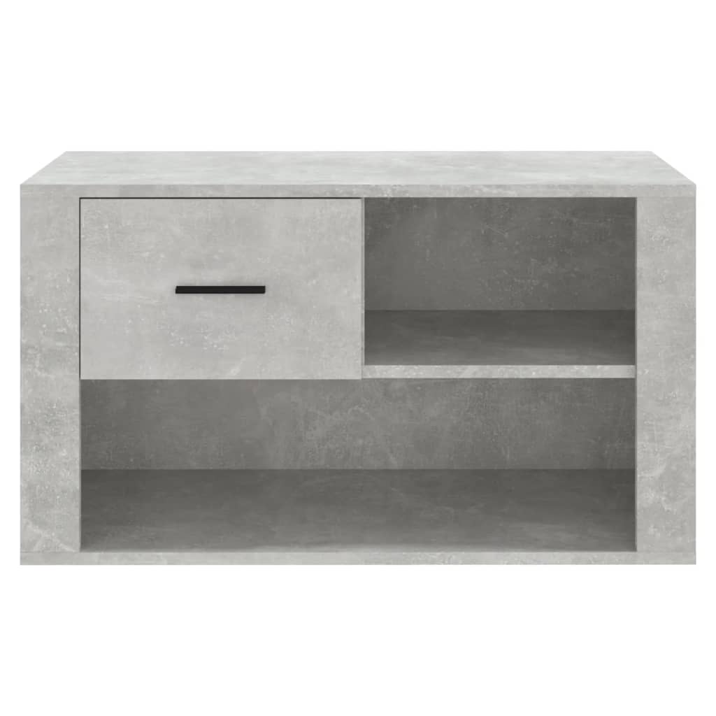 Scarpiera Grigio Cemento 80x35x45 cm in Legno Multistrato 816756