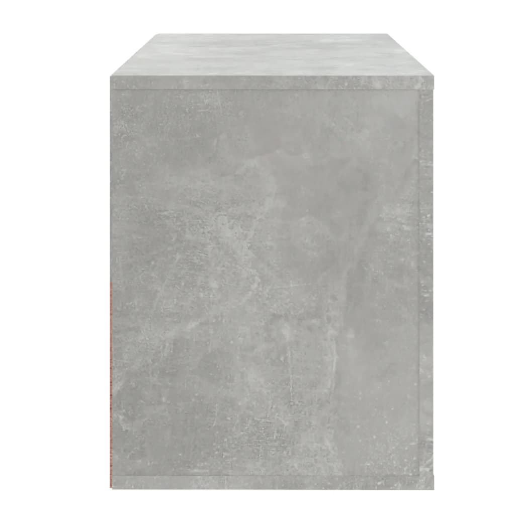 Scarpiera Grigio Cemento 80x35x45 cm in Legno Multistrato 816756