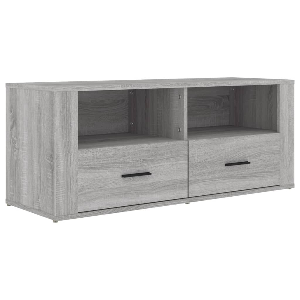 Mobile TV Grigio Sonoma 100x35x40 cm in Legno Multistrato cod mxl 18088