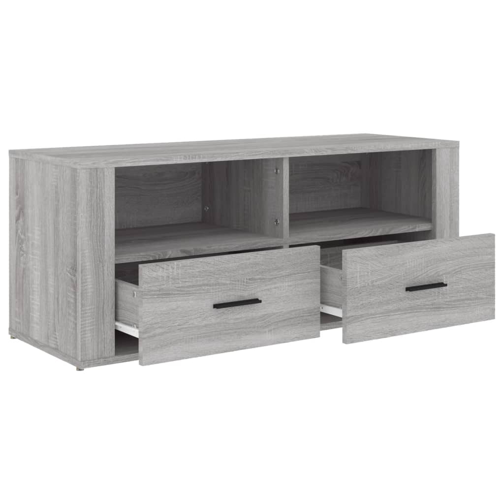 Mobile TV Grigio Sonoma 100x35x40 cm in Legno Multistrato cod mxl 18088