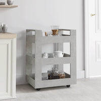 Carrello da Cucina Grigio cemento 60x45x80 cm Legno Multistrato cod mxl 66028