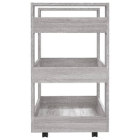 Carrello da Cucina Grigio Sonoma 60x45x80 cm Legno Multistrato cod mxl 66601