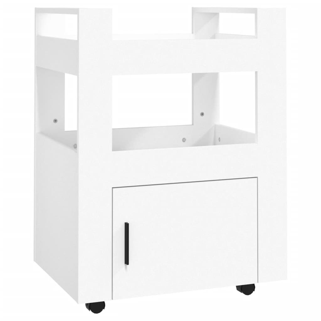 Carrello da Cucina Bianco 60x45x80 cm in Legno Multistrato 816824