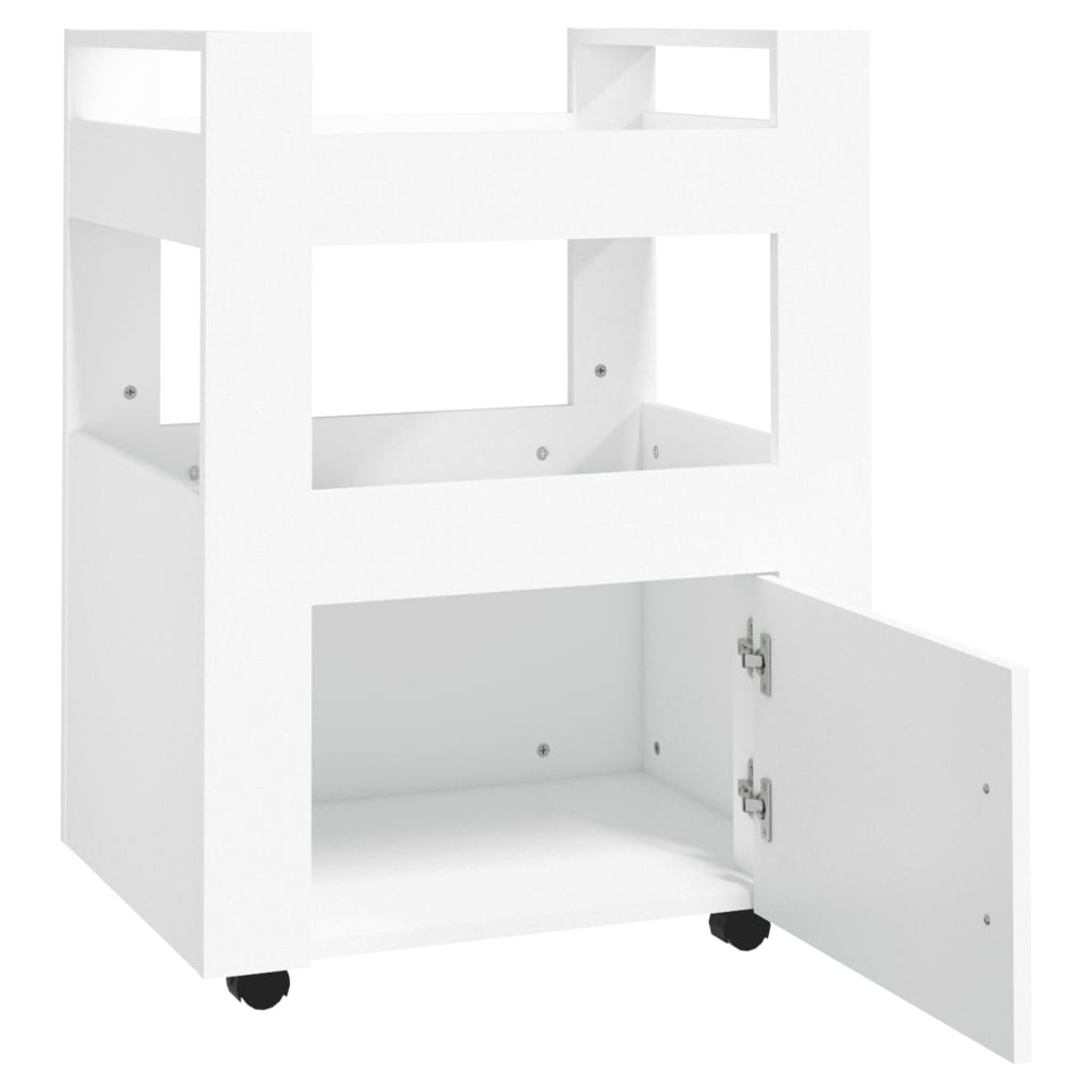 Carrello da Cucina Bianco 60x45x80 cm in Legno Multistrato 816824