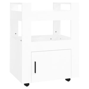 Carrello da Cucina bianco lucido 60x45x80 cm Legno Multistrato 816826