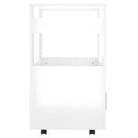 Carrello da Cucina bianco lucido 60x45x80 cm Legno Multistrato 816826