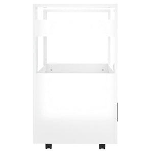 Carrello da Cucina bianco lucido 60x45x80 cm Legno Multistrato 816826