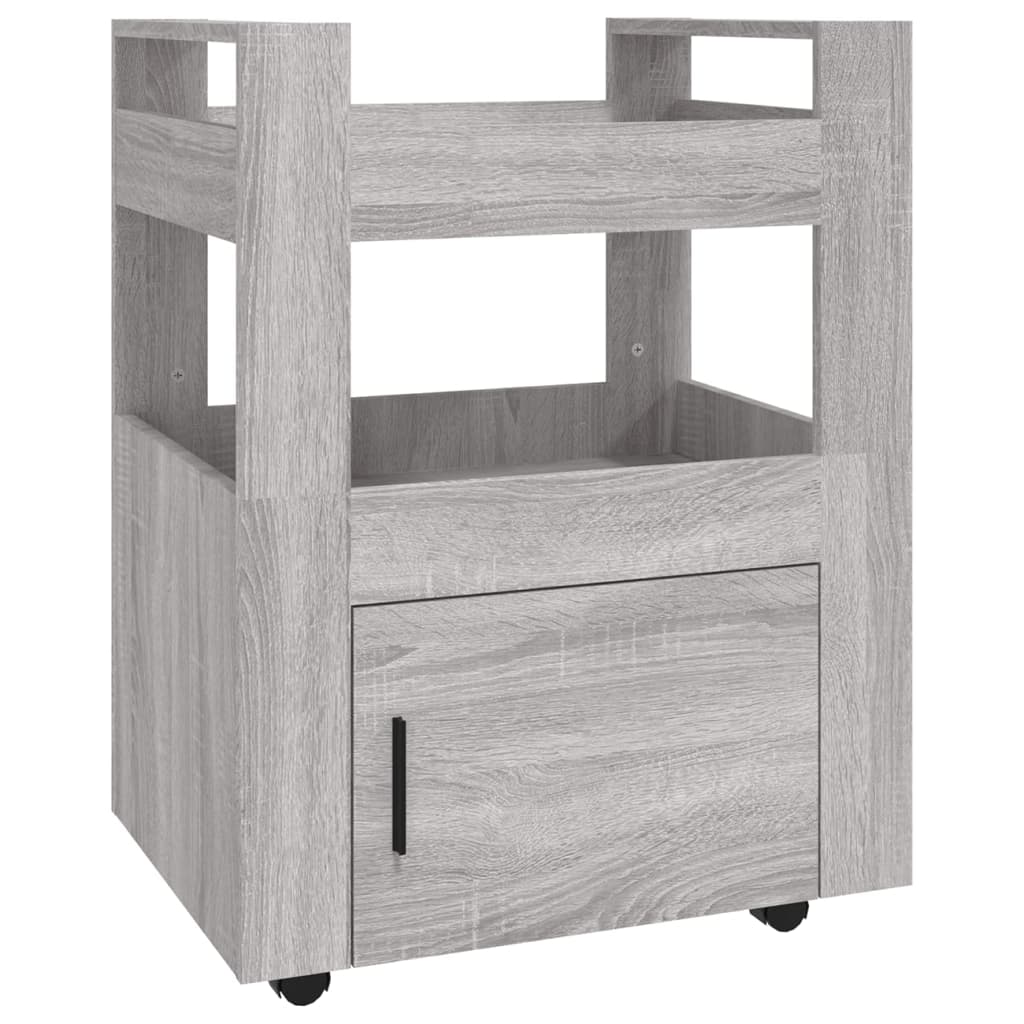 Carrello da Cucina Grigio Sonoma 60x45x80 cm Legno Multistrato 816830