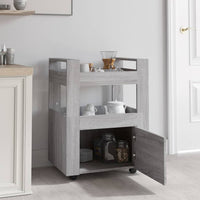 Carrello da Cucina Grigio Sonoma 60x45x80 cm Legno Multistrato 816830