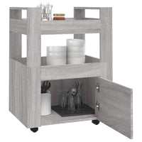 Carrello da Cucina Grigio Sonoma 60x45x80 cm Legno Multistrato 816830