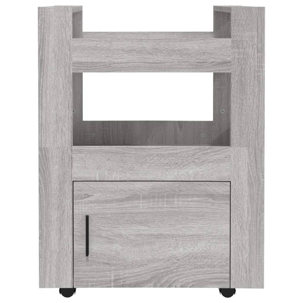 Carrello da Cucina Grigio Sonoma 60x45x80 cm Legno Multistrato 816830