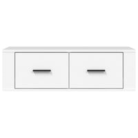 Mobile Porta TV Sospeso Bianco 80x36x25cm in Legno Multistrato 816832