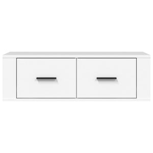 Mobile Porta TV Sospeso Bianco 80x36x25cm in Legno Multistrato 816832